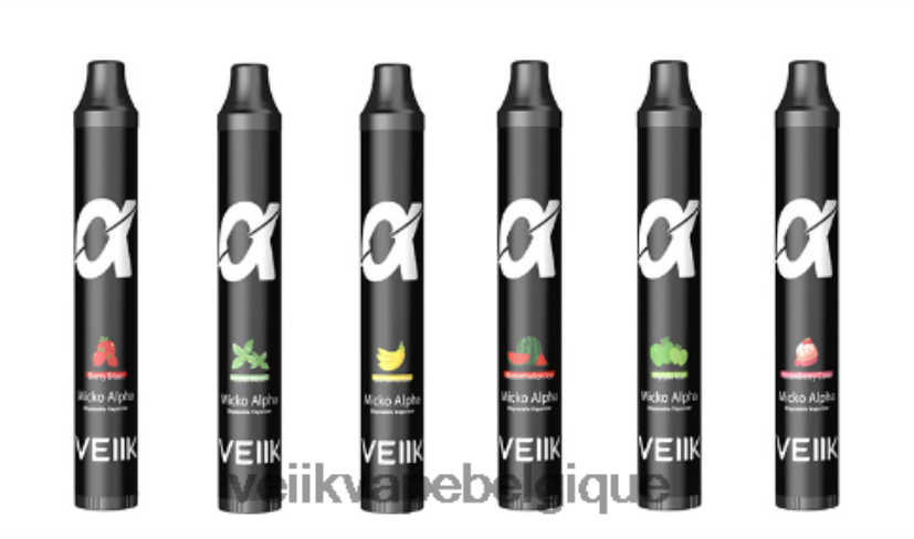 VEIIK Micko Alpha vape jetable 600 bouffées 500mah DLHB8858 plusieurs saveurs VEIIK e-liquide prix