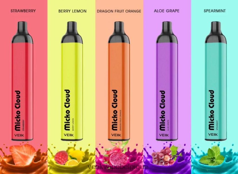 VEIIK Micko Cloud Stylo vape jetable 3000 bouffées, 10 pièces DLHB8855 plusieurs saveurs VEIIK liquide