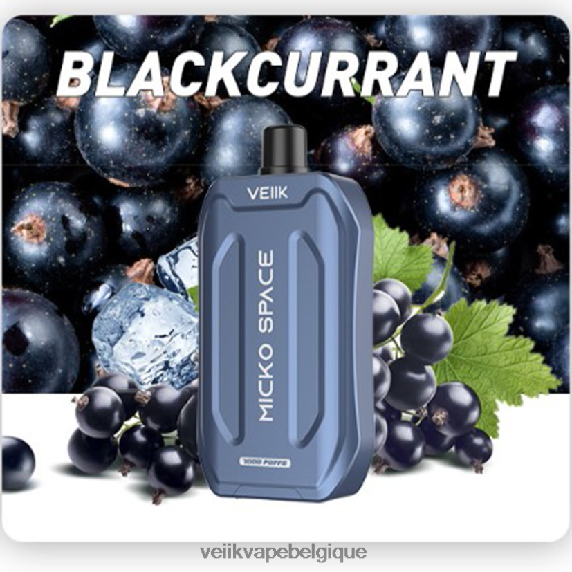 VEIIK Micko Space vape jetable 7000 bouffées DLHB8841 cassis VEIIK vape belgique